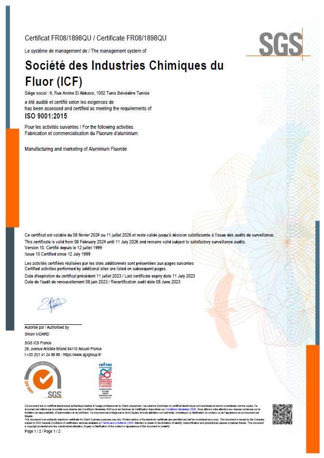 ISO Certificate